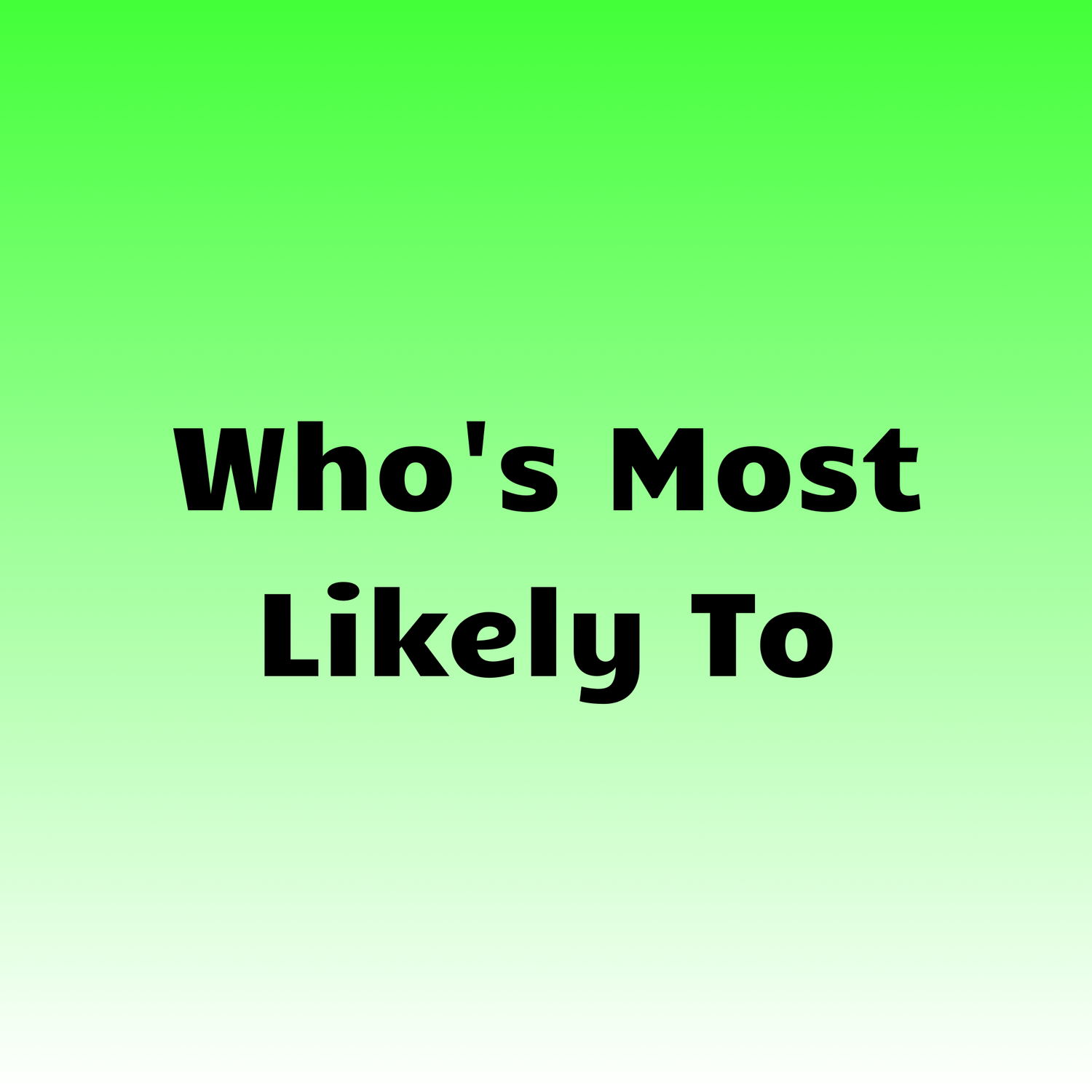 Who's Most Likely To