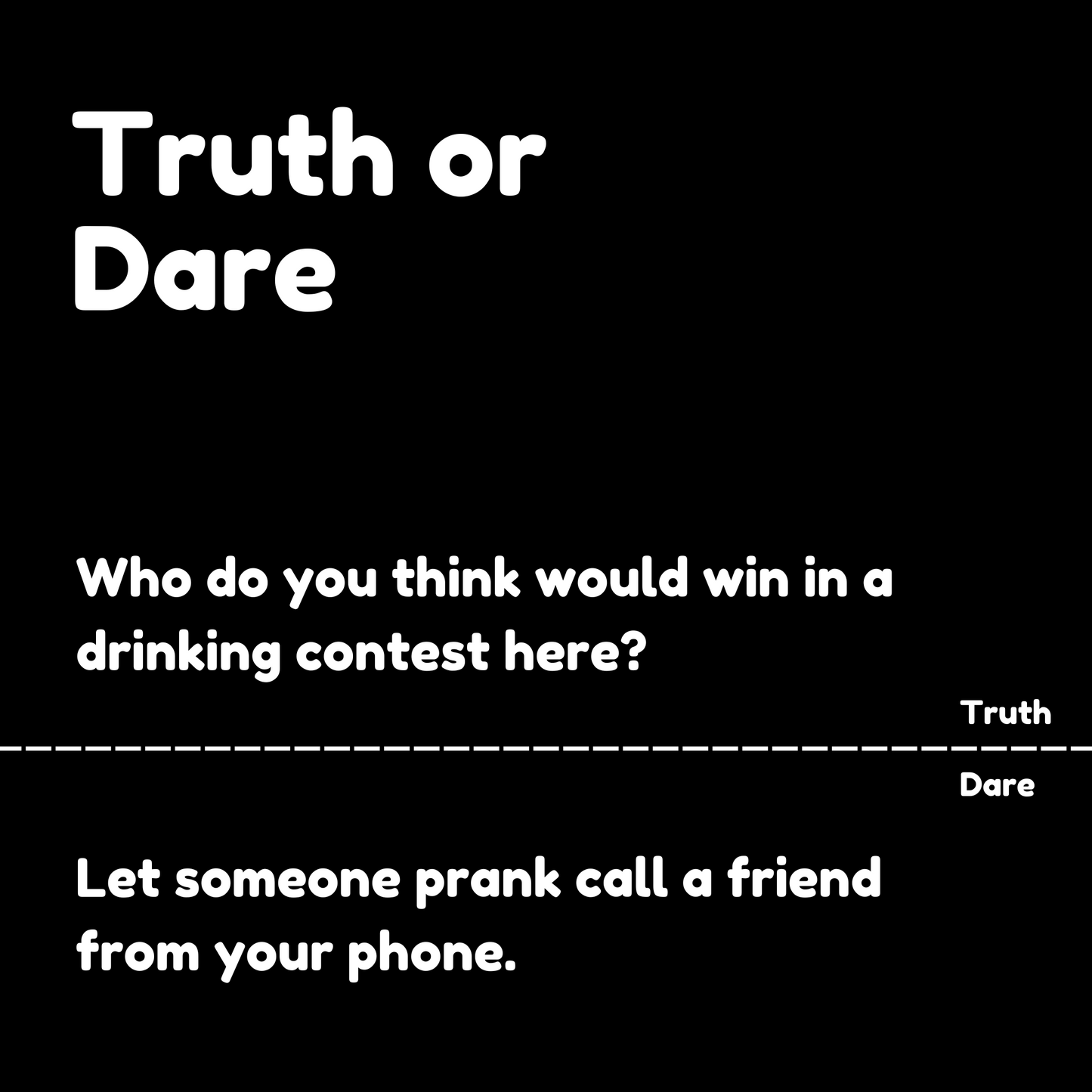 Truth or Dare Party edition Batch 1