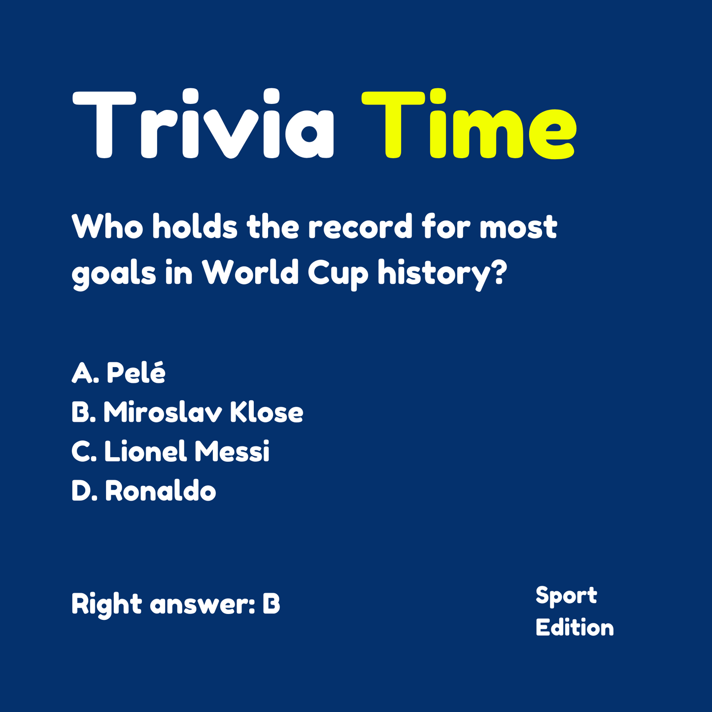 Trivia Sports Edition Batch 1