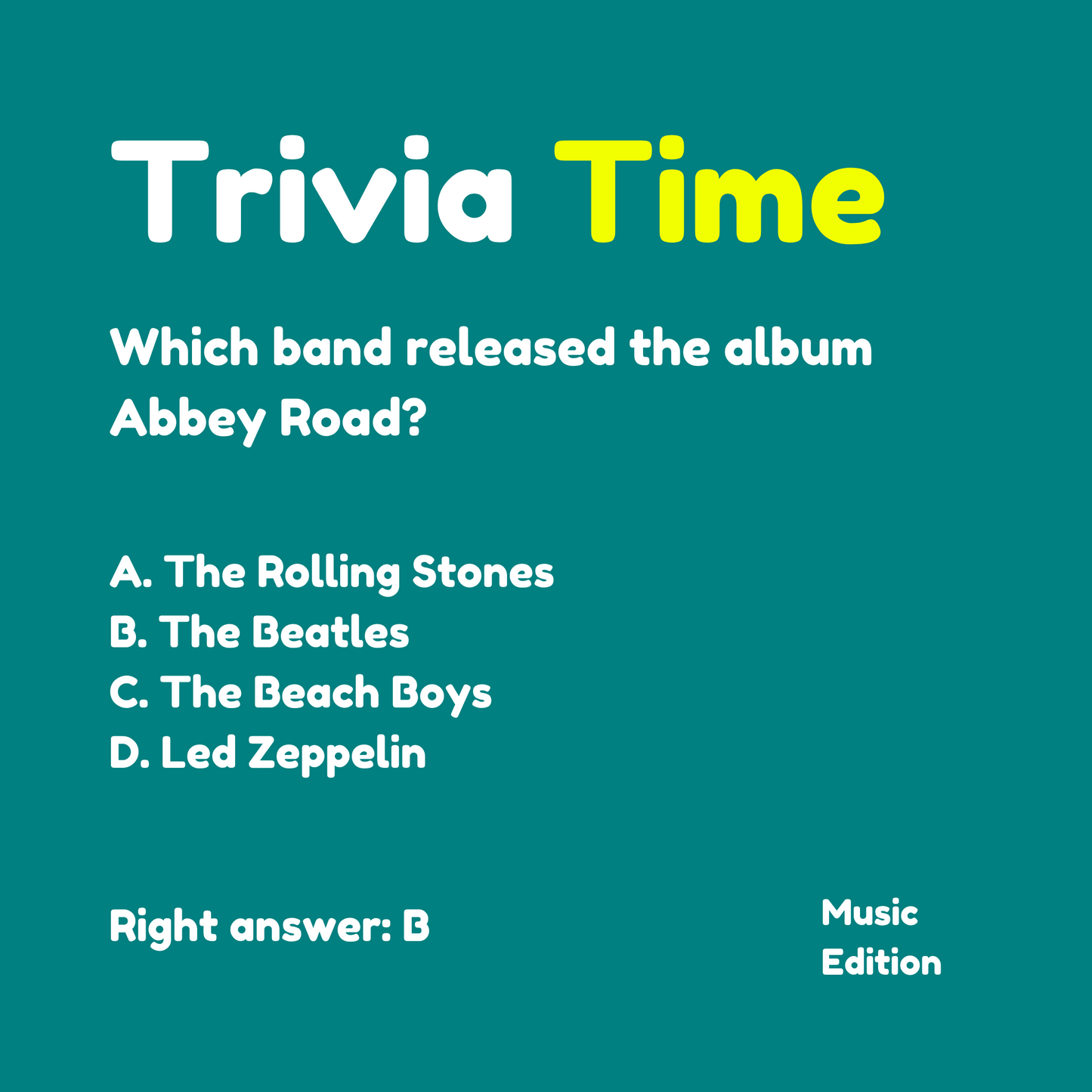 Trivia Music Edition Batch 1