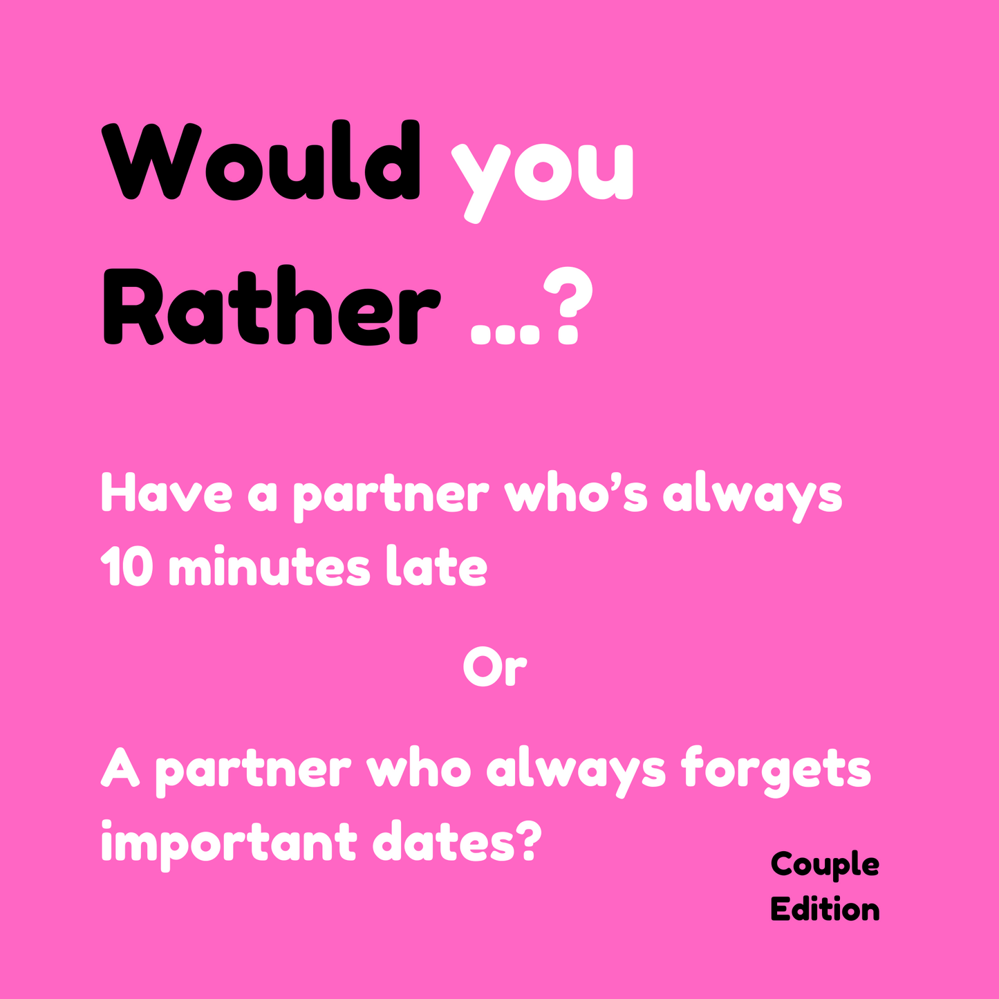 Would You Rather Couple Edition Batch 1