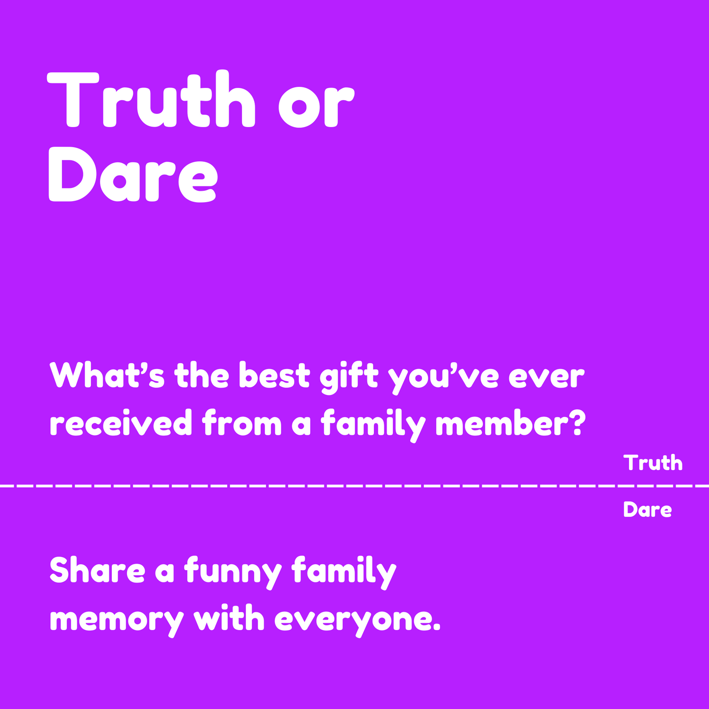 Truth or Dare Family edition Batch 2