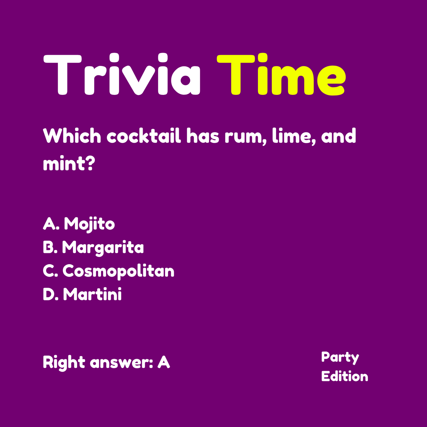 Trivia Party Edition Batch 1